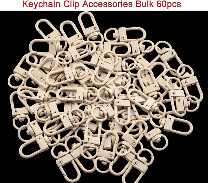 Keychain Clasp Keychain Clip Accessories Bulk 60pcs Colorful Lobster Claw Clasps - Image 2