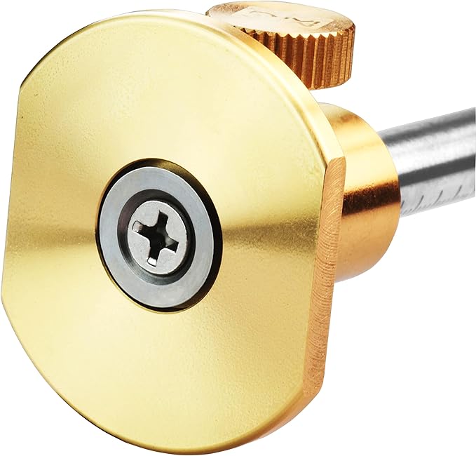 Wheel Marking Gauge Kit with 2 Extra Cutter Wheels and Screws, Small Anti Roll Brass Head, Metric Micro Adjuster Ruler, Woodworking Tools Scriber for Woodworking