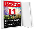 ESRICH Canvas for Painting 18x24 Inch, 6 Pack Canvas Boards for Painting Cotton by ESRICH