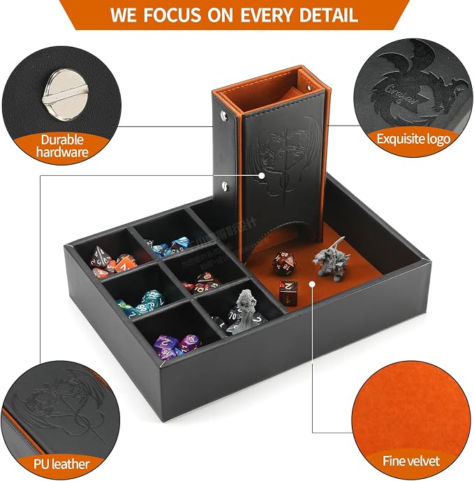 Grajar DND Dice Tray and Dice Tower - Image 5