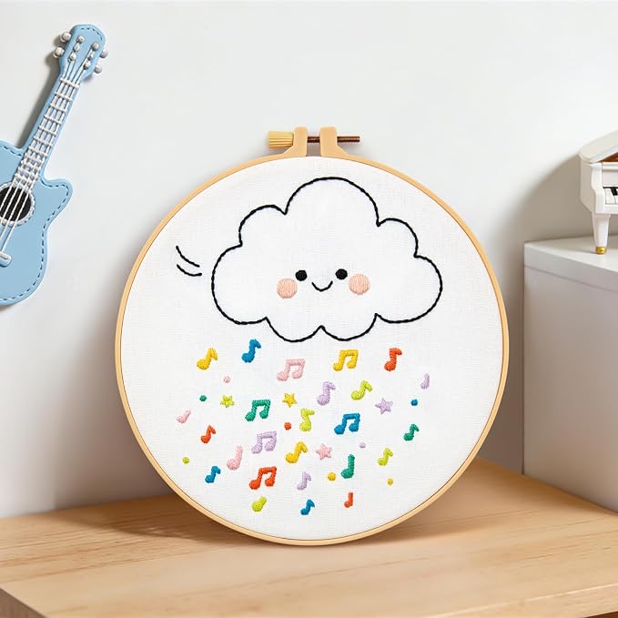 Crafmanoe Cute Embroidery Kits for Beginners Adults, Hand Embroidery Starter - Image 7