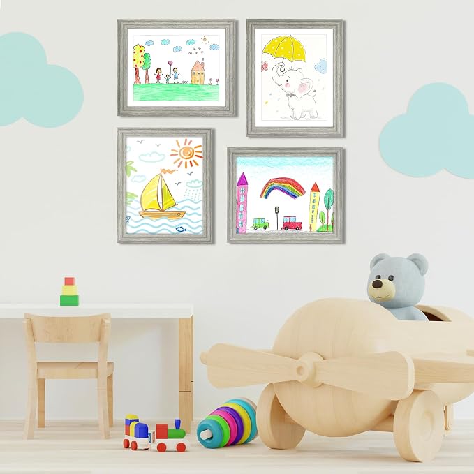 Kids Art Frames, 10x12.5 Front Opening Kids Artwork Frames Changeable, Holds 50 - Image 5