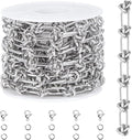 2 Meter Silver Paper Clip Link Chain Roll by kyutong
