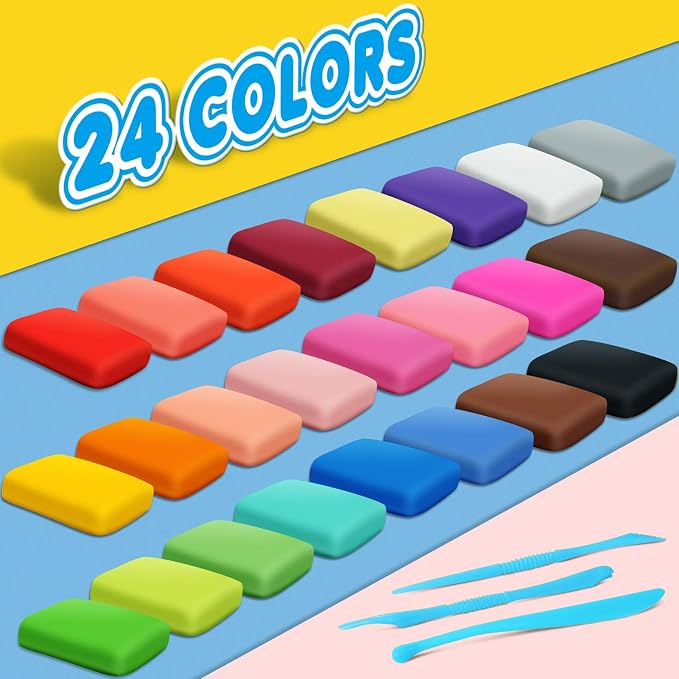 Air Dry Clay, 24 Colors Modeling Magic Clay - Image 2