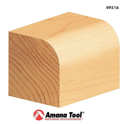 Amana Tool - 49516 Carbide Tipped Corner Round 1/2 Radius x 1-1/2 Dia x 3/4 x 1/4" Sha