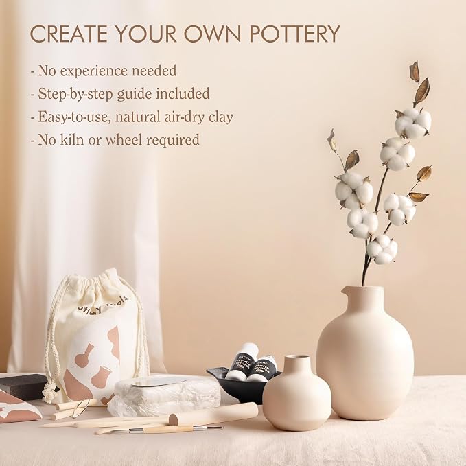 ARTIFY Air Dry Clay Kit for Adults, DIY Pottery Craft Airdry Tool Kit at Home - Image 3