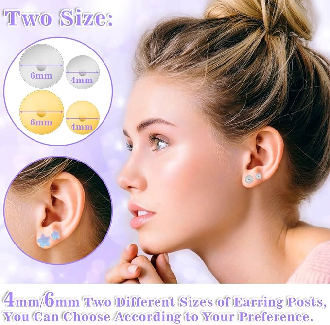 Anezus Jewelry Glue with 600pcs Stainless Steel Earring Posts and Backs - Image 4