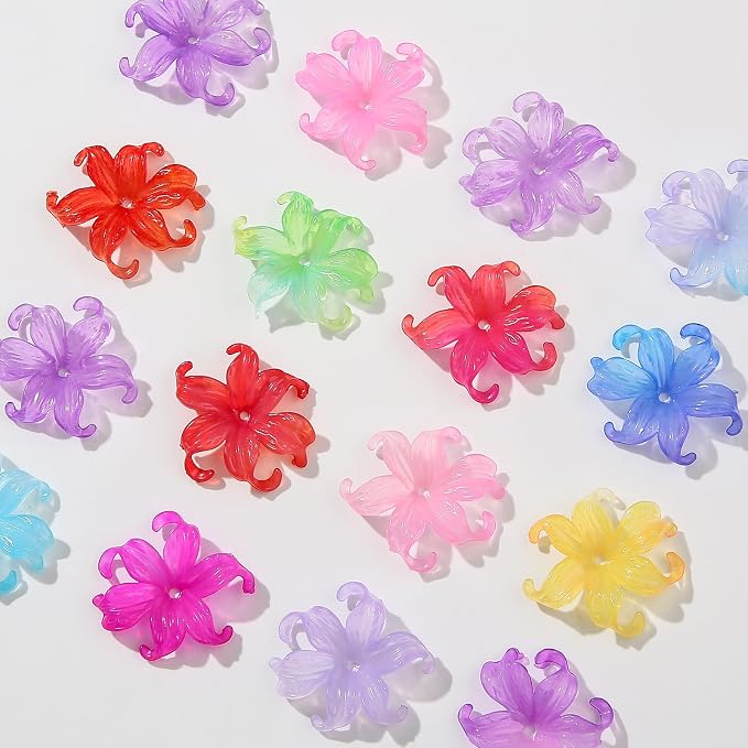 40pcs Flower Shape Beads Color Flower Beads Color Lily Beads - Image 3