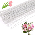 CCINEE 26 Gauge White Floral Stem Wire, 14 inch by CCINEE