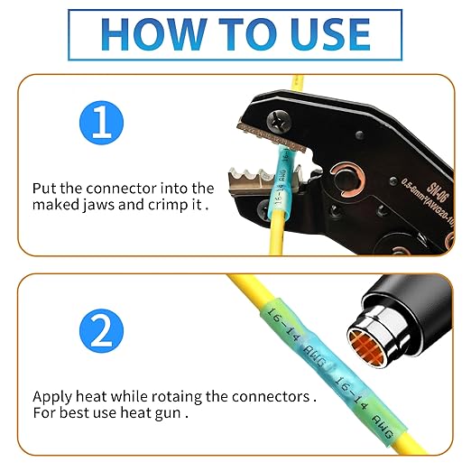 Heat Shrink Butt Connectors Kit - Waterproof Wire Connectors for Wiring - Electrical Connectors Kit with Crimp Terminals - Marine Wiring AWG Terminal (800Pcs)