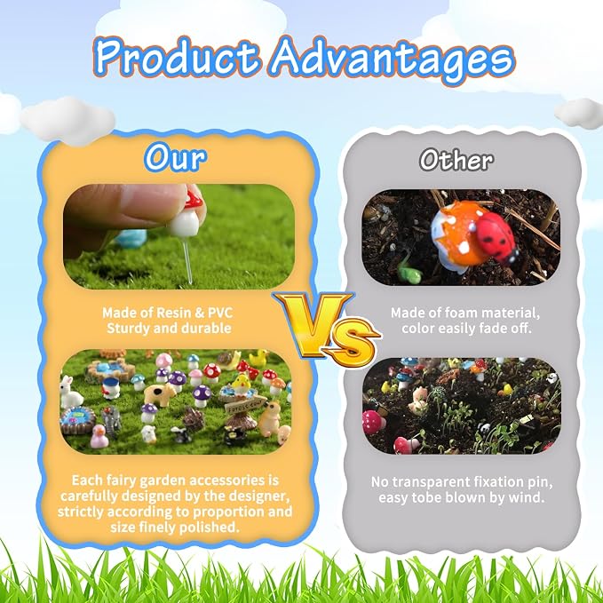 Tardigrade 200 Pieces Fairy Garden Accessories, Fairy Garden Kit, Fairy Tiny - Image 5