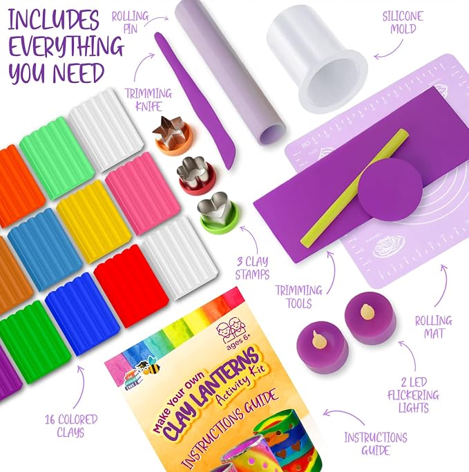 Light-up Clay Lanterns Making Kit Activity - Image 2