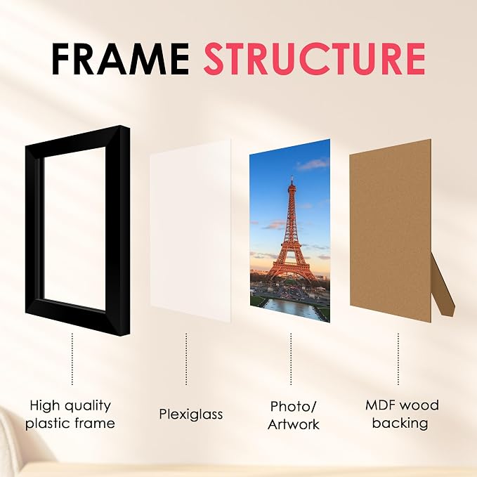 FIXSMITH 4x6 Picture Frame, 2 Pack - Image 3