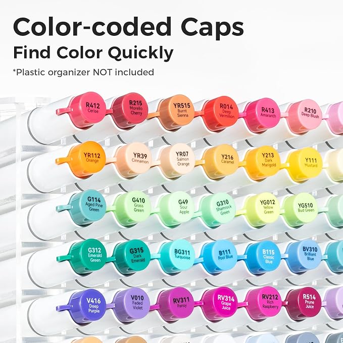 Ohuhu Alcohol Markers Brush& Chisel 48 Colors - Image 8