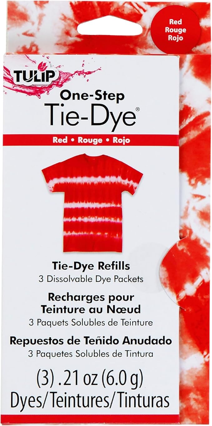 Tulip One-Step Tie-Dye Kit, 3 Fabric Dye Refill Packs by Tulip