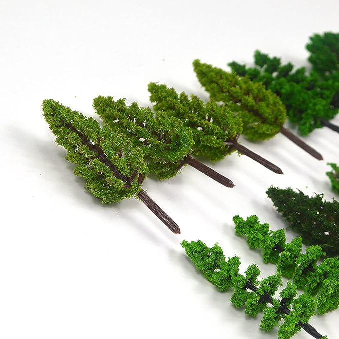 70pcs Mini Model Trees Train Scenery Mixed Miniature Trees Artificial Wargame - Image 4