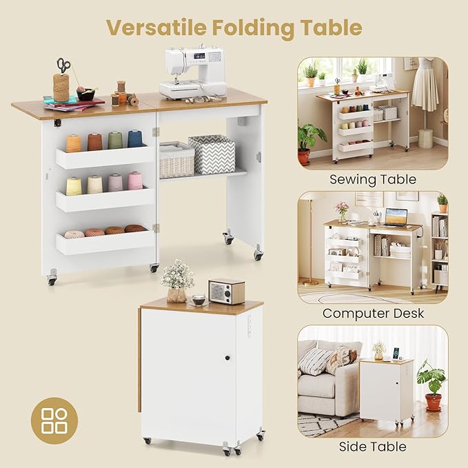 Giantex Folding Sewing Table - Image 7