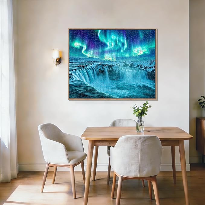 Aurora Waterfall Puzzles for Adults 1000 Pieces, Impossible Hard Challenging - Image 5
