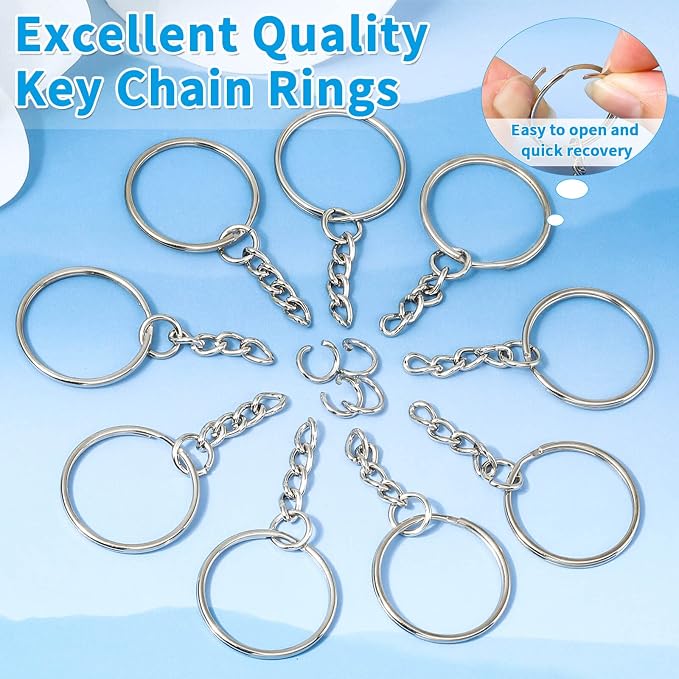 Paxcoo 100Pcs Split Key Chain Rings - Image 5