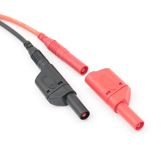 5Colors Safety Fully Insulated Test 4mm Banana Plugs Male Stackable Connectors with Banana Jack Adapters for Multimeter Test Leads Probes 10Pcs