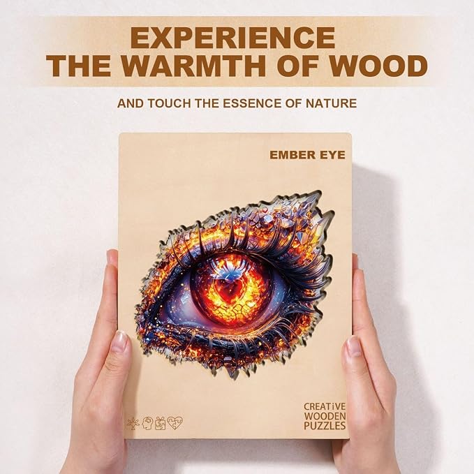 Ember Eye Puzzles Adults Gifts Wooden 220 Pieces 13.4 * 12.2in - Image 8