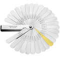 Spurtar 32 Blades Feeler Gauges 0.0015-0.035'' (0.04-0.88 mm) Stainless Steel Feeler Gauge Set SAE/Metric Feeler Gauge for Measuring Gap Width and Thickness for Guitar, Spark Plug, Piston Measure