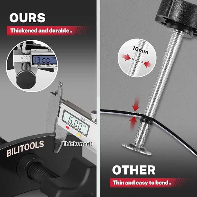 BILITOOLS Brake Caliper Compression Tool Heavy Duty Disc Brake Caliper Piston Pad Compressor Spreader Tool