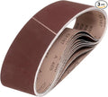 HARFINGTON 4 x 36 Inch Sanding Belts, 3 Pcs 400 Grits Aluminum Oxide Abrasive Belt Sander File Belt for Woodworking, Metal Polishing, Knife Sharpener