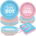 200pcs Gender Reveal Plates Napkins Gender Reveal Paper Tableware Set Blue and by Naozinebi
