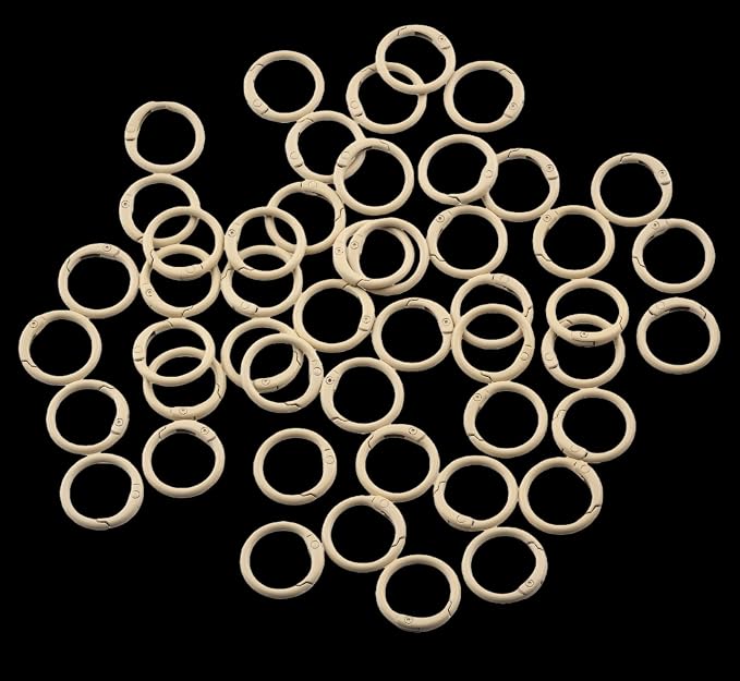 Round Carabiner Clip Bulk 48pcs 1 Inch Colorful Circle Carabiner Key Ring Clips - Image 2