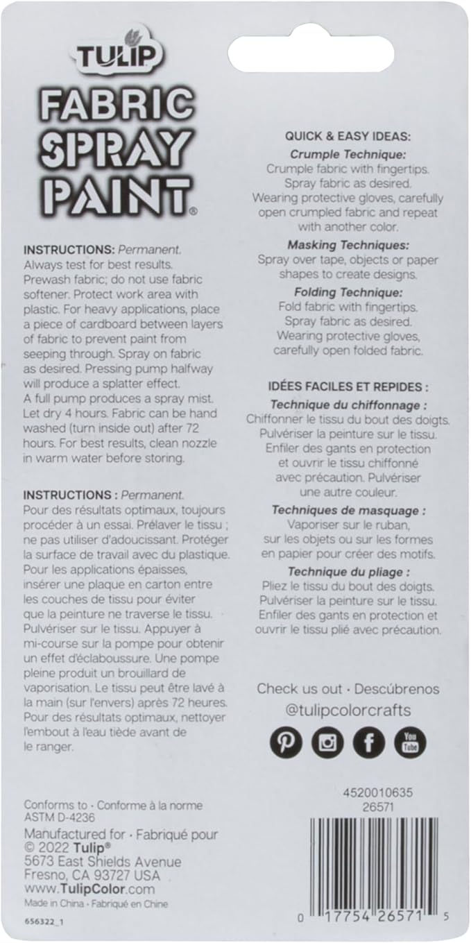 Tulip Fabric Paint, Permanent Spray on Paint, 4 fl oz Sparkling Star Silver - Image 7
