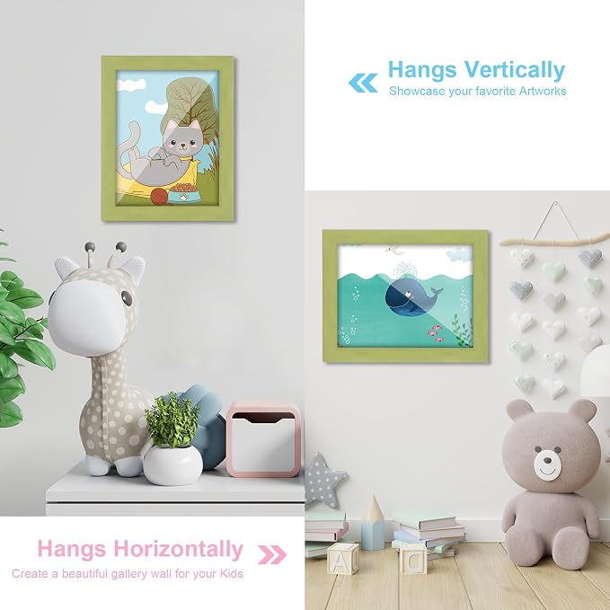 Kids Art Frames, 8.5x11 Front Opening Kids Artwork Frames Changeable, Soft - Image 3