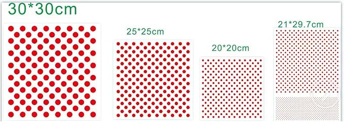 4PCS Dots Stencil 4 Sizes Polka Dot Stencils Painting Template Reusable Plastic - Image 2