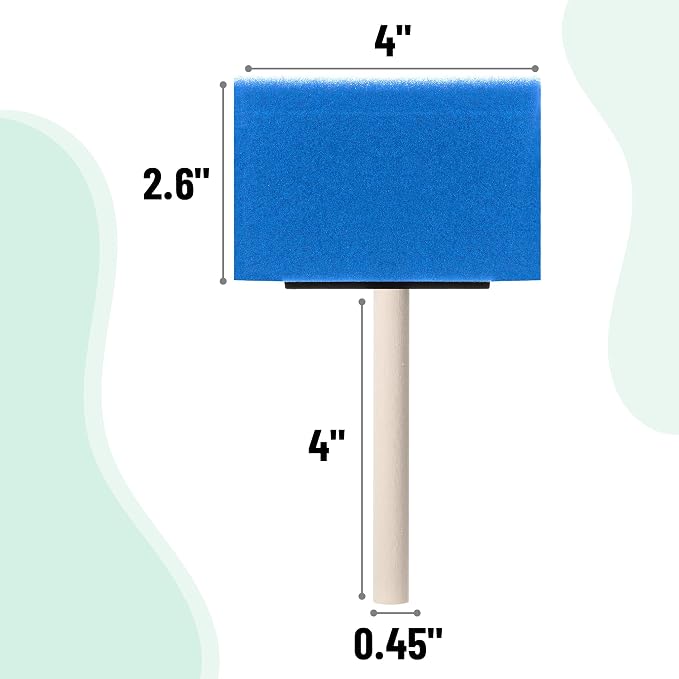 Bates- Foam Paint Brushes, 4 Inch, 25 Pack - Image 3