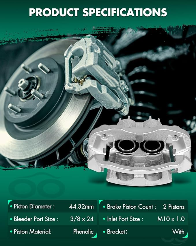 SCITOO Rear Right Brake Caliper With Bracket 18-B4752 Compatible For Ford For Excursion 2000-2005 For Ford For F-250 Super Duty 2000-2004 For Ford For F-350 Super Duty 2000-2004