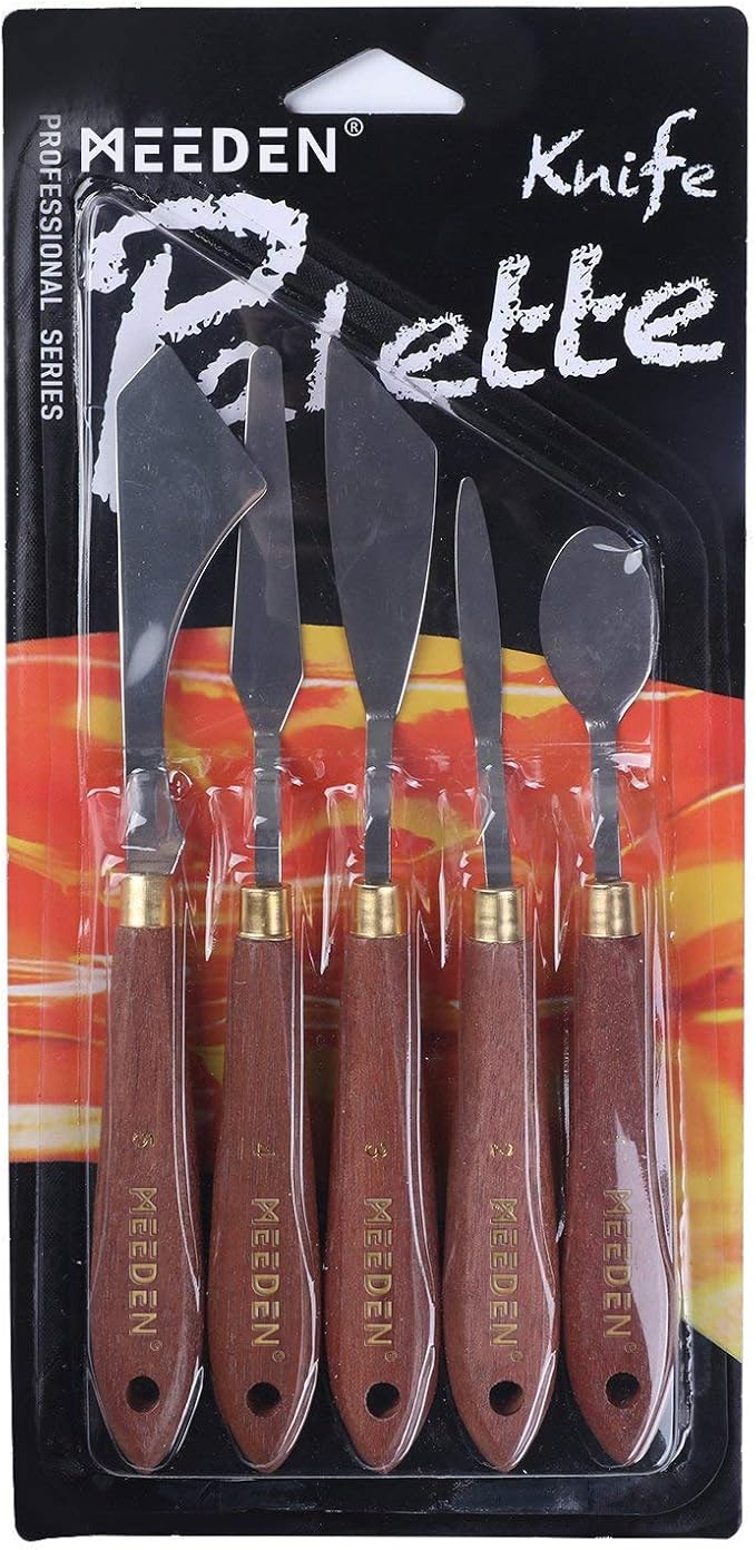 MEEDEN 5 Pieces Painting Knife Set Versatile Stainless Steel Spatula Palette - Image 7