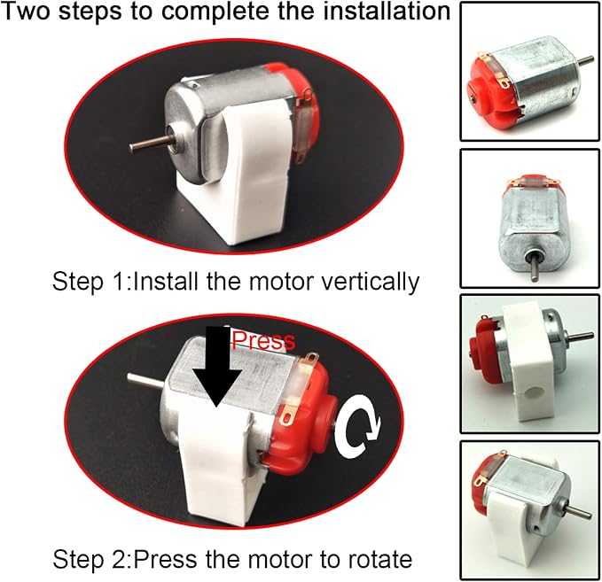 EUDAX 6 Set Rectangular Mini Electric 1.5-3V 24000RPM DC Motor - Image 5