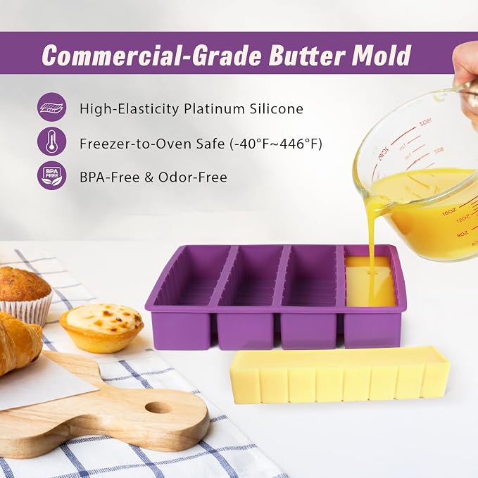 Silicone Butter Molds with Lid & Spatulas - Image 2