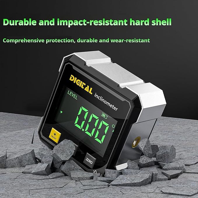 Digital Angle Finde, 2026 Upgraded 4-Side Magnetic Digital Angle Gauge, Cube Inclinometer with Backlight, Magnetic Electronic Level Angle Finder Tool Protractor Inclinometer Woodworking Tools