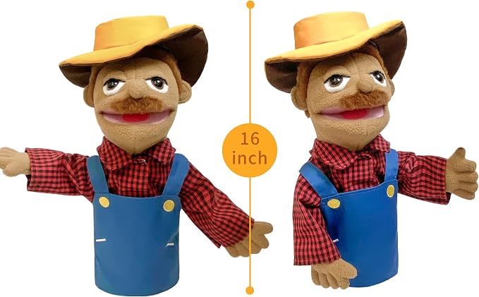 16" Puppets Entriloquist Puppet, Hand Puppets - Image 4