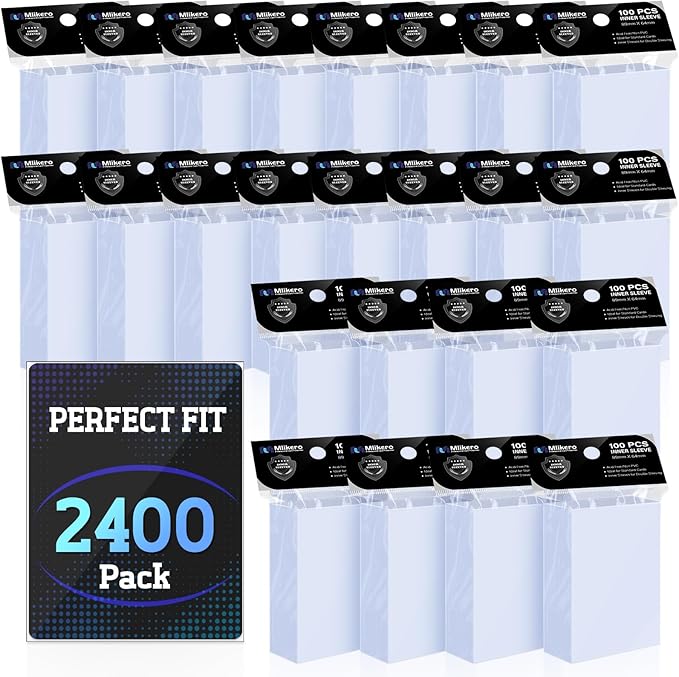 2400 Pack Card Sleeves, Perfect Fit Inner Sleeves Ideal by Mlikero