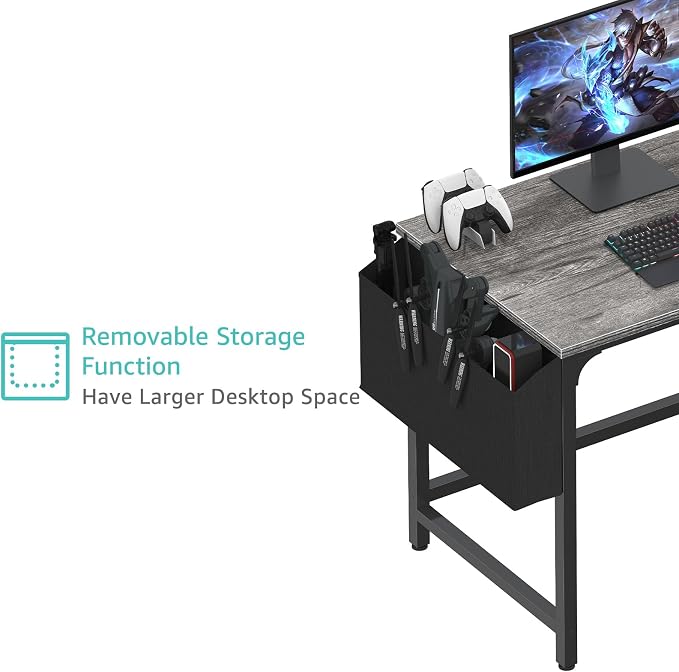 Lufeiya Computer Desk with Fabric Drawers, 40 Inch Gaming Desk - Image 6