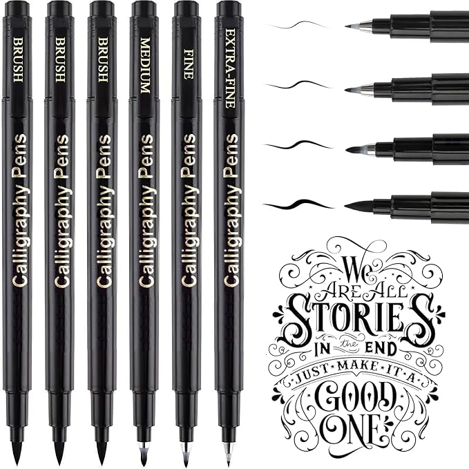 SAYEEC Calligraphy Brush Pens, Refillable Hand Lettering Pen by SAYEEC