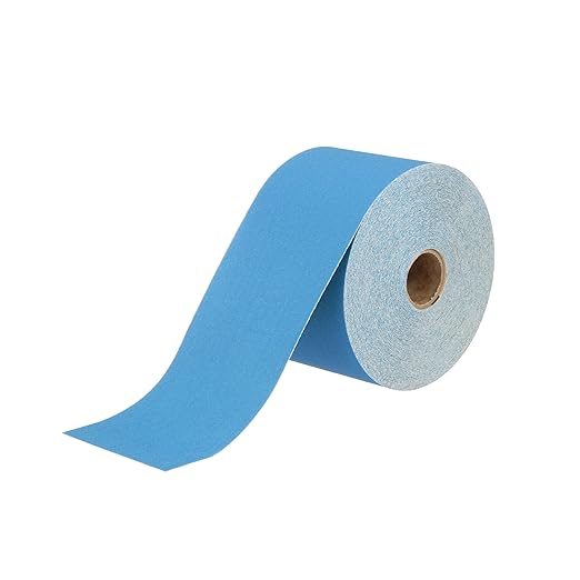3M Stikit Blue Abrasive Sheet Roll, 36221, No Hole, 2-3/4 in x 30 yd, 180+ Grade, Automotive Sanding Roll Sandpaper for Coating Removal, Body Repair, Auto Sanding