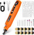 HARDELL Engraving Pen, 5 Speed Rechargeable Engraver Pen - Electric Cordless Engraving Tool for 60+ Surfaces - Beginner Friendly with 37 Accessories, Ultimate Engraving Pen Kit for Artists & DIYers