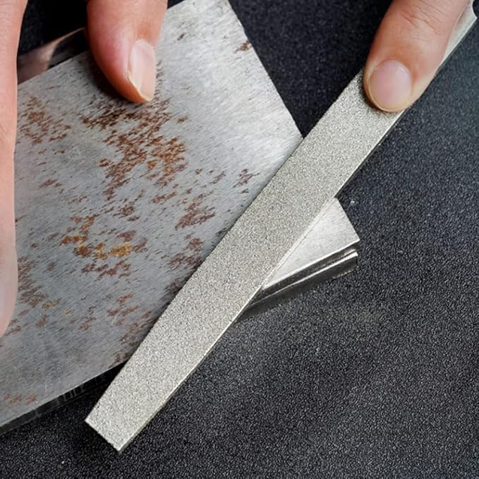 YKLP 8inch Diamond Coated Round File Plastic Handle Hand Tools for Grinding on Glass, Stone, Marble, Rock, Bone 120 Grit2