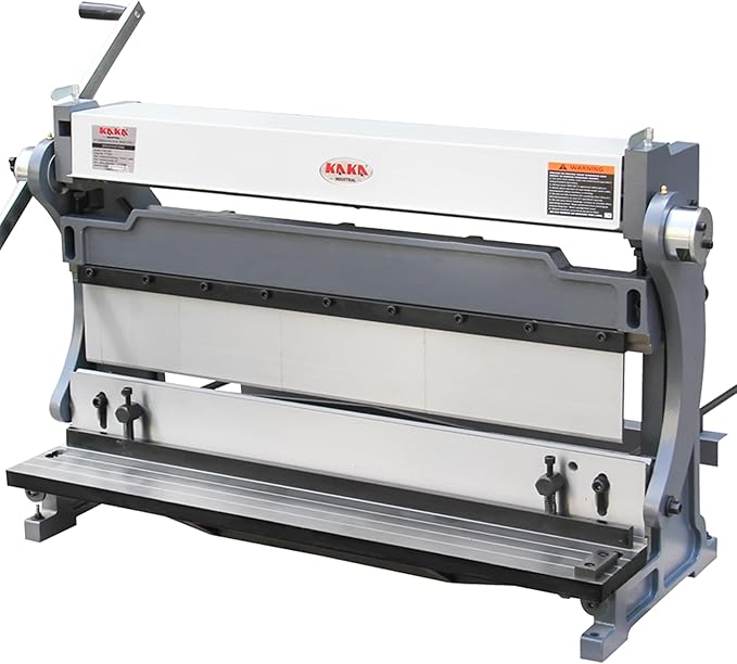 KAKA Industrial Sheet Metal Brake, 30 inch Shear and Slip Roll Combo 3-in-1 | 20-Gauge Capacity Heavy Duty Bending Machine with Back Gauge and Segment Fingers for Metal Fabrication