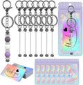 42/84/126 Pcs Beadable Keychain Bars Bulk Blank DIY Beaded Keychain Making by Unknown