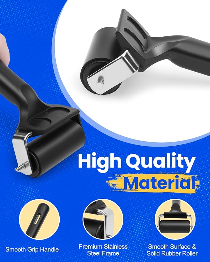 UCEC 2 Pack Brayer Roller for Printmaking, Rubber Roller for Ink 2.4&4 Inch | - Image 4
