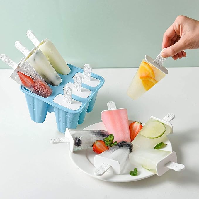 Popsicle Mould，Popsicle Maker Popsicle Molds 6 Pieces Silicone Ice Pop Molds - Image 4